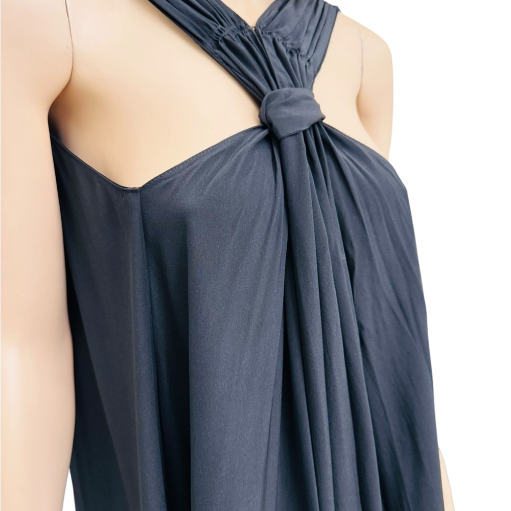 NWT Hatch 100% Silk Elegant Black Knot-Front Maxi Luxury Dress L/XL - Picture 9 of 13